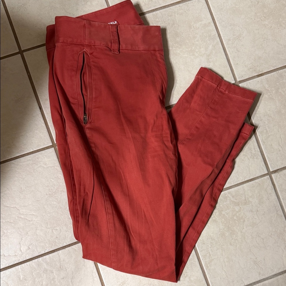 LOFT Women's Red Straight Leg Pants